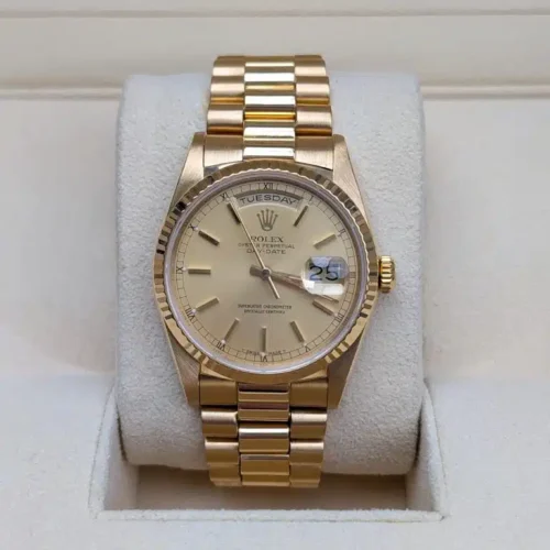 Rolex Day-Date 36mm Presidential Super Clone with Fluted Bezel